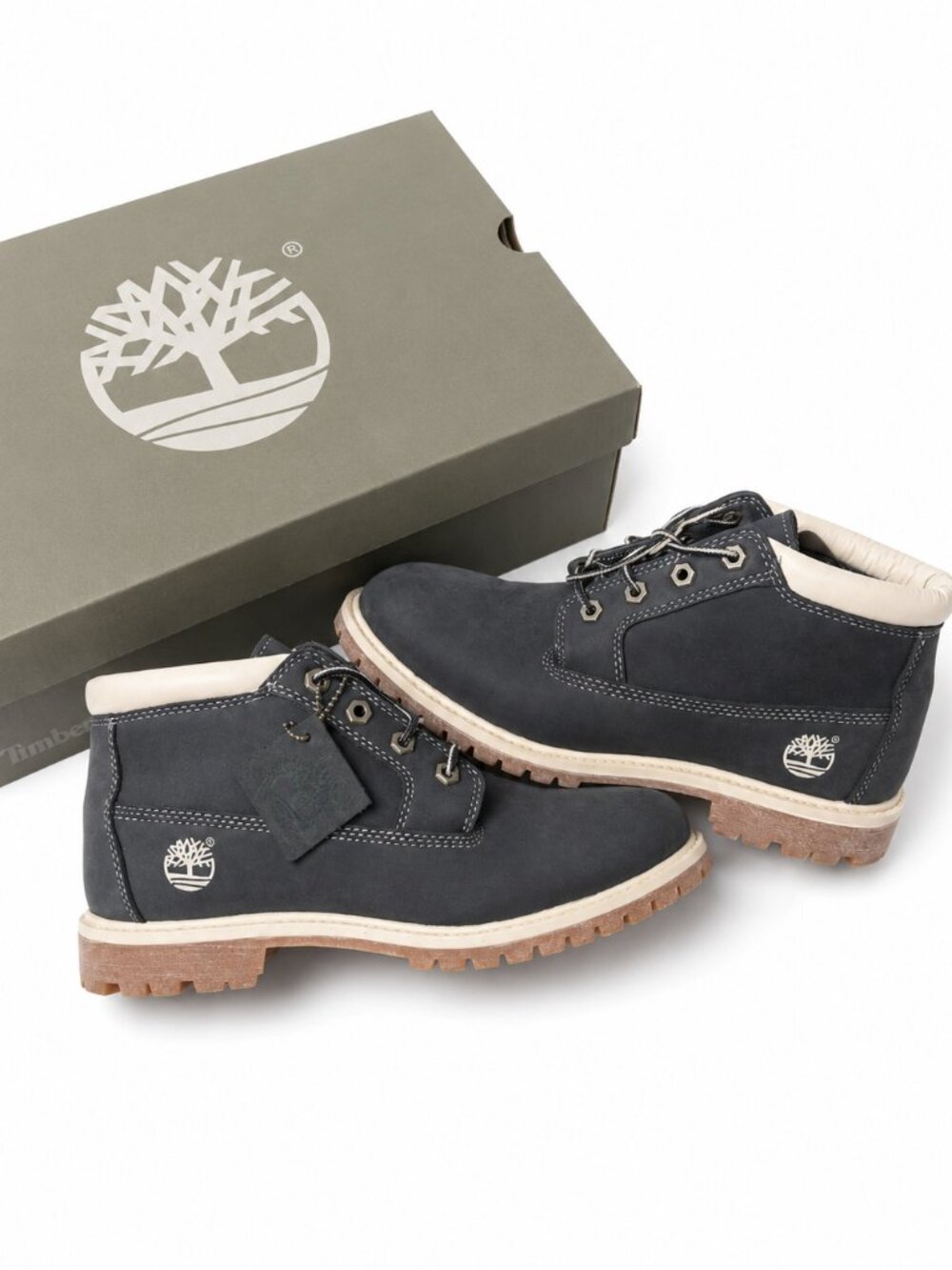 Timberland Nellie Chukka Womens Size 9 Blue Suede Waterproof Boots